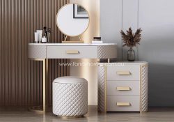 Fancy Homes DRT-8021 Dressing Table Set with Stool and Mirror Customisable in Colours to Match with your Bed