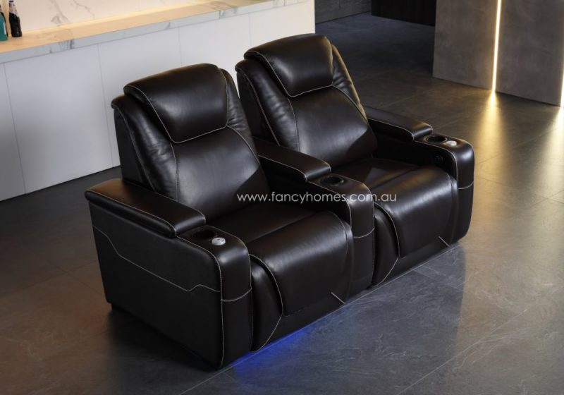 Fancy Homes Aventis Customisable Home Theatre Recliner Two Seats With Ambient Light