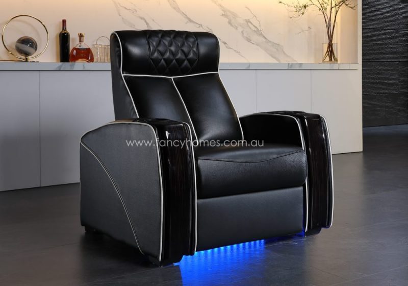 Fancy Homes Bottega Home Theatre Recliner One Seat with Ambient Led Lighting