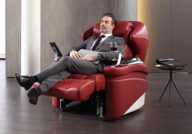 Fancy Homes Boxter Home Theatre Recliner Leather Sofa Customisable Recliners
