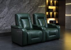 Fancy Homes Carrano Customisable Home Theatre Recliner Leather Sofa Two Seats