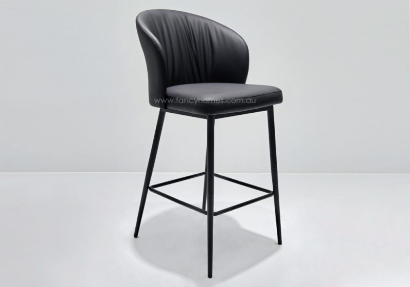 Fancy Homes Laura Customisable Bar Counter Stool in Black with Colour Options