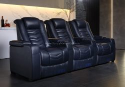 Fancy Homes Lennox Home Theatre Recliner Leather Sofa Three Seat