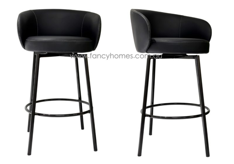 Lydia Customisable Bar Stool Black Swivel Base