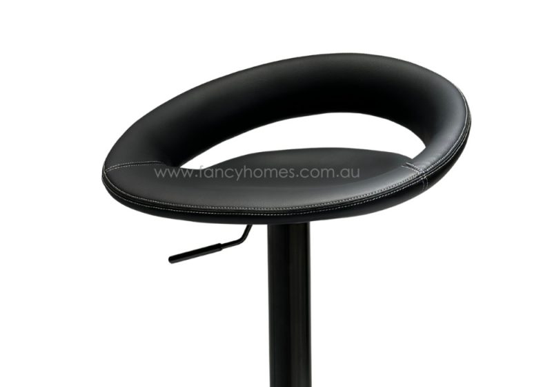 Fancy Homes Maya Customisable Bar Stool Black Seat with Black Base