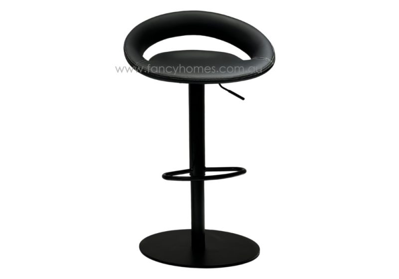 Fancy Homes Maya Customisable Bar Stool Black with Black Base