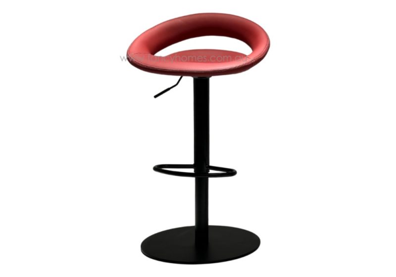 Fancy Homes Maya Customisable Bar Stool Red with Black Base