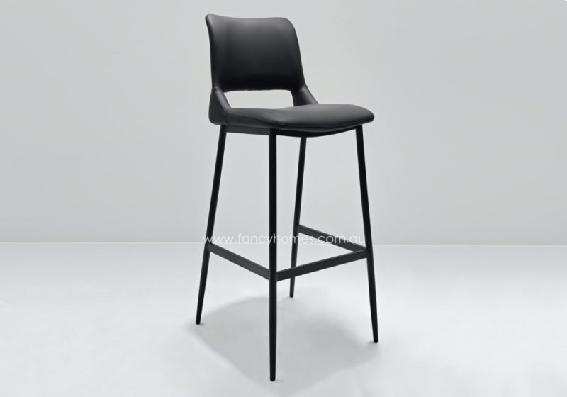 Fancy Homes Petra Customisable Bar Stool Counter Stool Black with Colour Options