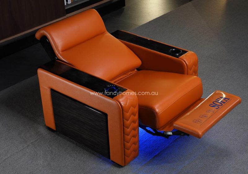 Raffaele Home Theatre Recliner Leather Sofa Power Recliner