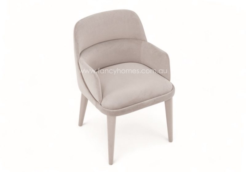 Fancy Homes Haven Customisable Designer Arm Dining Chair Top. Fabric Covered Solid Beech Wood Chair Legs Match Table Effortlessly