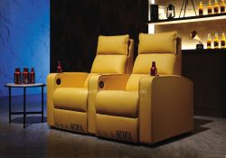 Fancy Homes Customisable Logan Home Theatre Recliner Leather Sofa Two Seat Row of Two