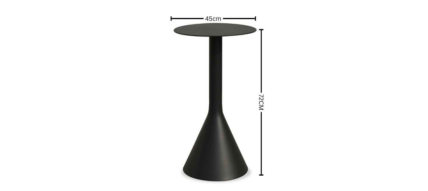 N2206 Outdoor Goblet Table Dimensions