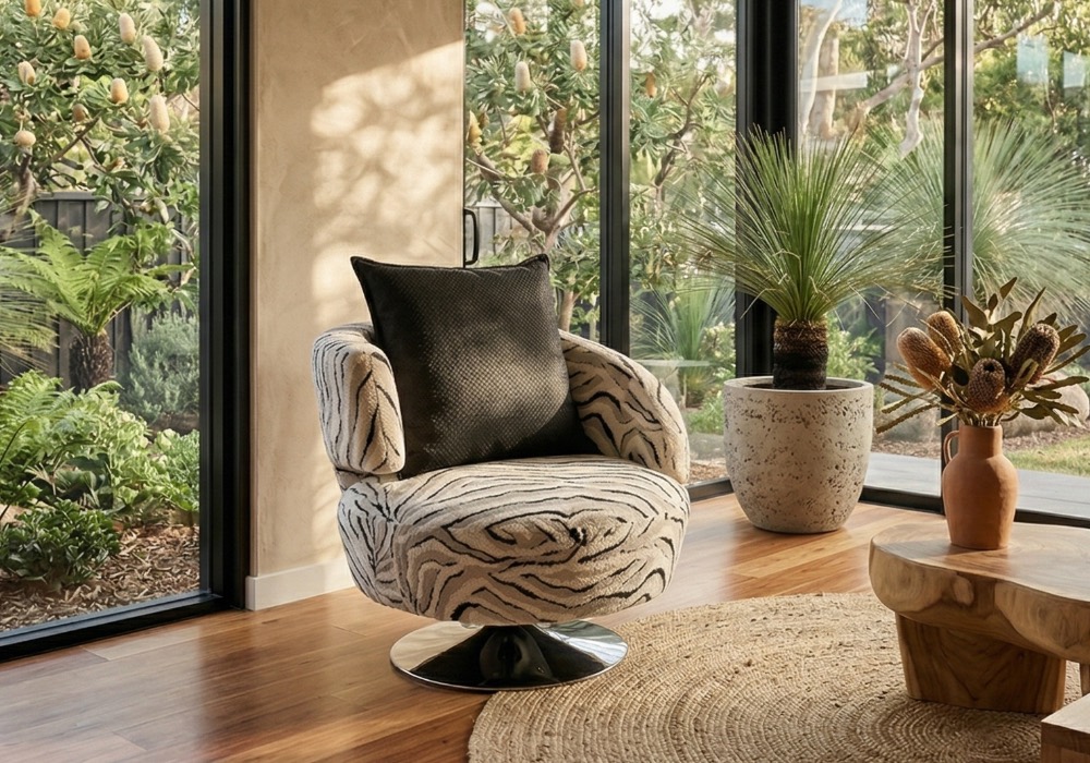 Nova Swivel Accent Chair black white Nova Swivel Accent Chair black white