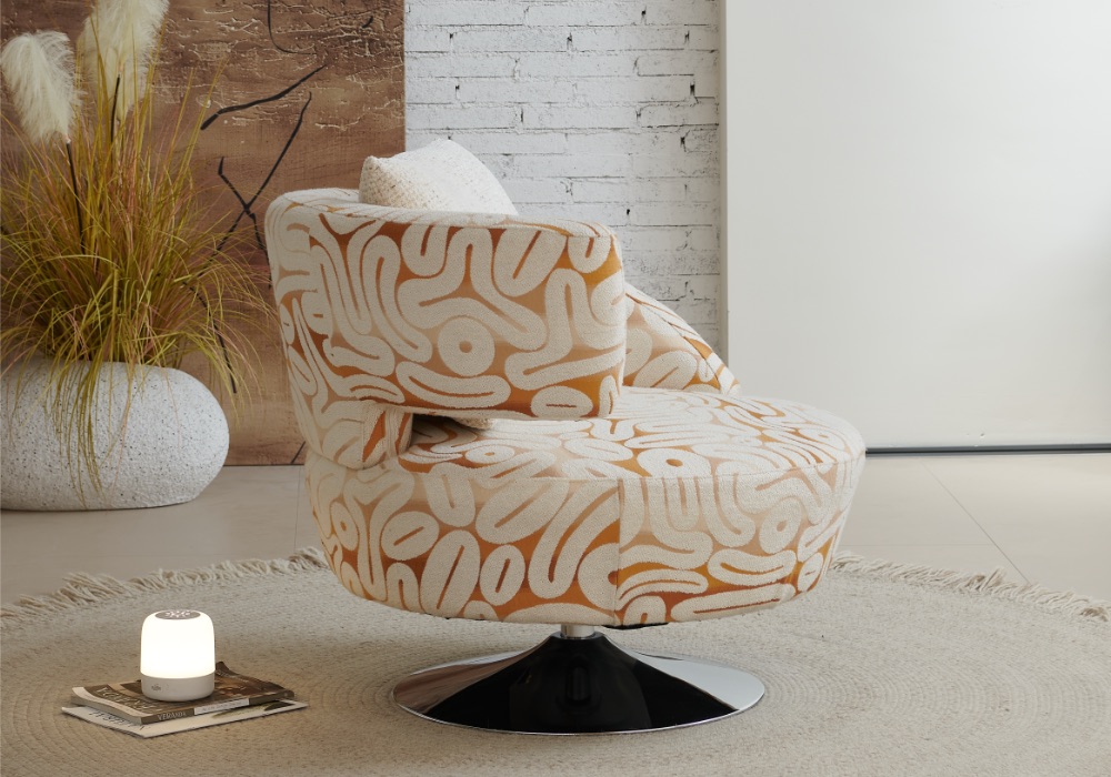 Nova Swivel Accent Chair side Nova Swivel Accent Chair black white copy