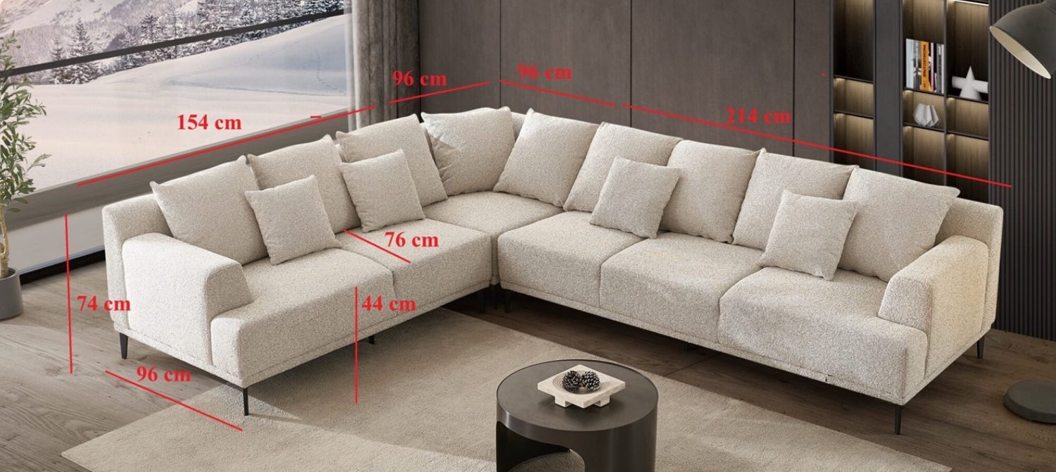 RENOVA B FARBIC SOFA DIMENSION