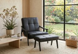 Sloane accent chair with ottoman