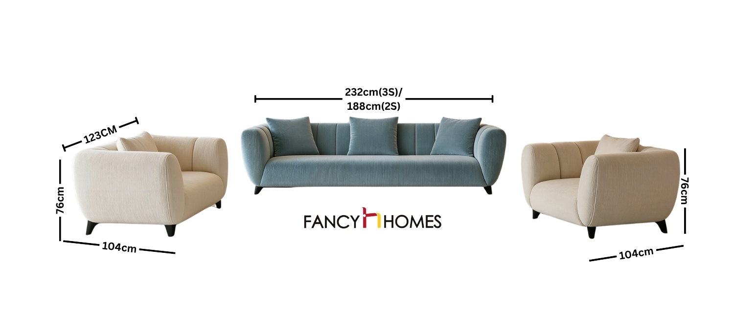 Stria Fabric Lounge Suite Dimensions Guide